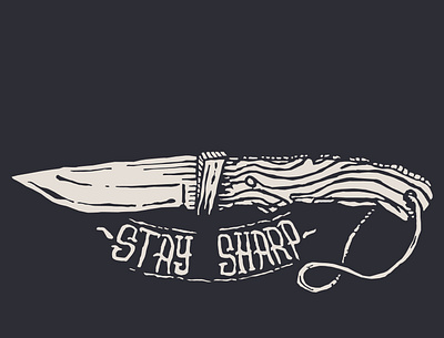 Stay Sharp bjj blade branding design illustration jiujitsu knife martial arts punk punk rock street tee design typography vector