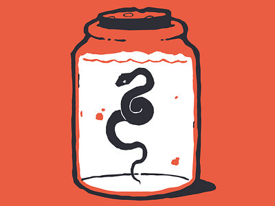 Snakes in a Jar design distressed grunge illustration jar punk punkrock simple skate snake snake logo streetart tee design vector