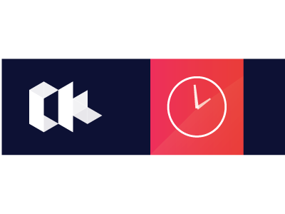 Beginnings of a UI 3d clock geometry icon logo ui