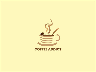 Coffee Addict coffee coffee cup coffeeshop design graphic design graphicdesign illustration logo vector