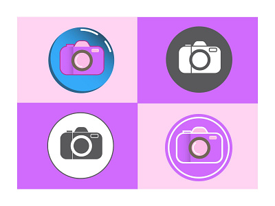 Camera Icon Set branding design flat graphicdesign icon icon design icon set logo vector