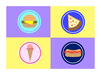 Flat Design Fast Food Icon design flat icon icon design icon set iconography illustration