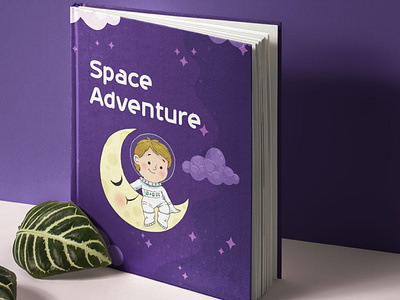 Space Adventure Kids Illustration Book Design ship