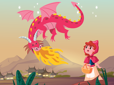 Children Dragon Fantasy Illustration Design illustration
