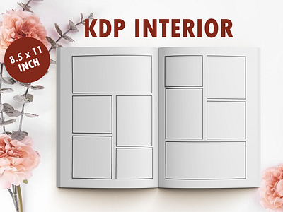 Blank Comic Book KDP Interior for Amazon printables
