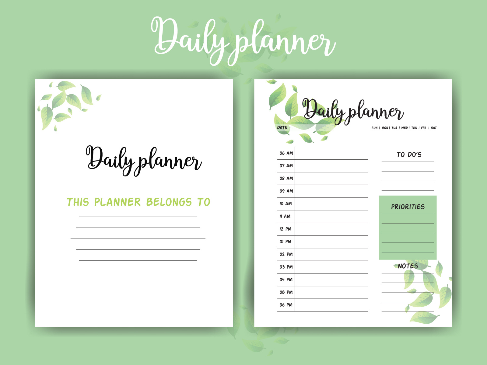 Daily Planner - Printable KDP Interior by Sctch Creations on Dribbble