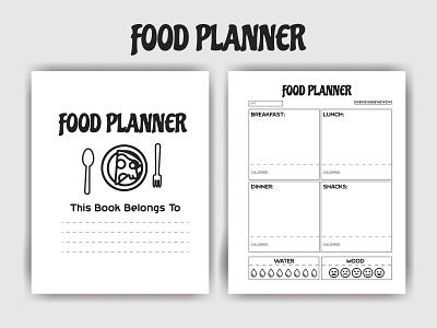 Food Planner - Printable KDP Interior