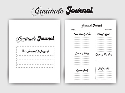 Gratitude Journal - Printable KDP Interior amazon kdp gratitude journal kdp interior planner prayer journal printable planner