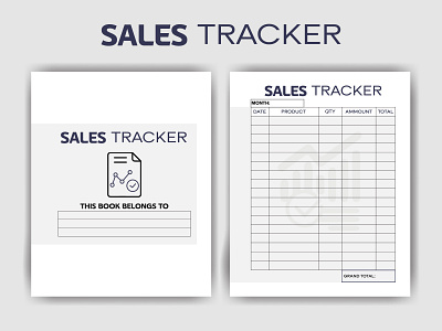 Sales Tracker - Printable KDP Interior account amazon kdp finance record kdp templates logbook organiser sales tracker statistics