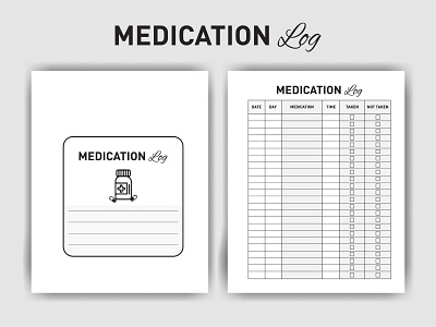 Medication Logbook - Printable KDP Interior