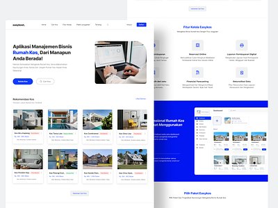 Web Application Management Rumah Kos 🏠🏬 design development house landing page management property real estate ui ui design uiux uiuxdesign ux web webapplication website