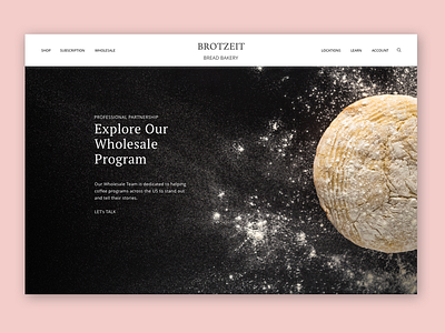 Bakery - 1# BROTZEIT bakery bread design sketch ui web