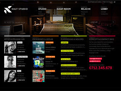 Kult music recording studio web