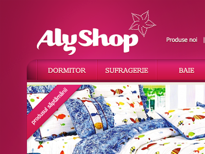 AlyShop .ro deco ecommerce home id shop textile web design
