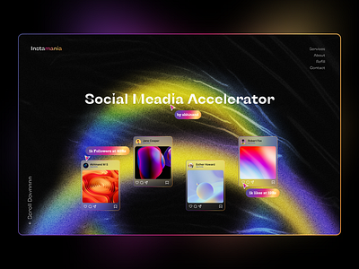 Insta mania social media accelerator instagram smm social media ui ux website