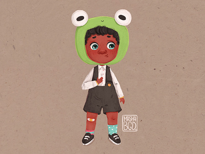 Frog boy illustration - character design art character design childrens book childrens illustration illustration portrait