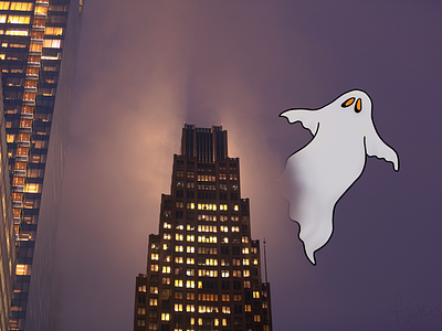 Ghost of New York canon cartoon drawing photoshop wacom wacom intuos