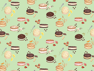 Ruby Jewel Ice Cream Wallpaper pattern custom wallpaper food illustration ice cream pattern design pnw illustrator portland illustration repeat pattern retail store surface design