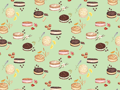 Ruby Jewel Ice Cream Wallpaper pattern custom wallpaper food illustration ice cream pattern design pnw illustrator portland illustration repeat pattern retail store surface design