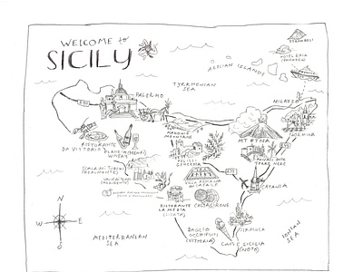 Sicily Map sketch