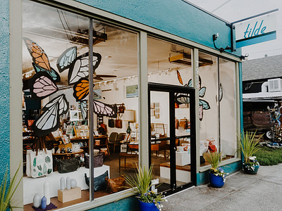 Spring Butterflies Retail Window Display for Tilde shop