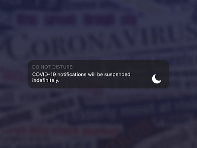 Do Not Disturb apple application calm chaos coronavirus covid 19 design do not disturb icon logo notification peace relax