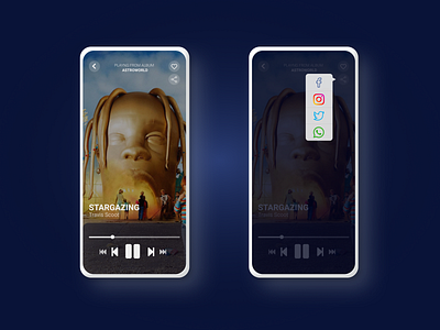 Music Player daily ui dailyui dailyuichallenge minimal travisscott ui uidesign ux uxdesign uxui