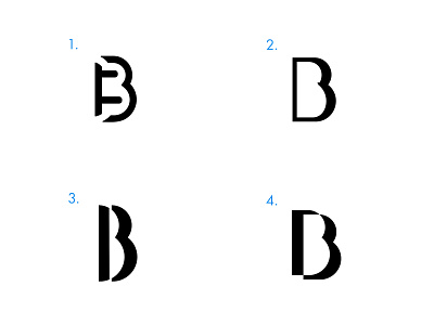 Which do you like best? 1, 2, 3, or 4 design dribbble graphic designer letter b letter b logo letter design logo logodesign logos