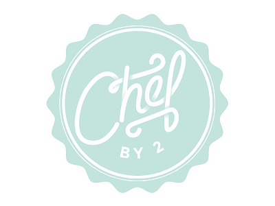Chef By 2 bakery chef chef by 2 chris johnston curly curvy hand drawn lettering logo modern shading traditional