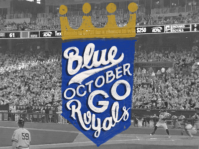 Blue October baseball blue blue october kansas city kcmo lettering royals world series