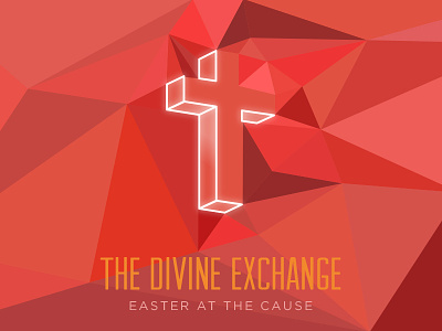 The Divine Exchange cause christian cross divine easter geometry kansas city kc kcmo missouri red triangles