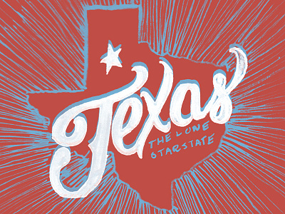 Texas cursive hand lettering handdrawn lettering lone star star texas tx type typography