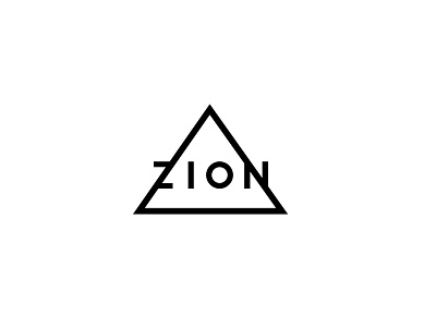 Zion branding edm electronic dance music logo monoweight triangle zion