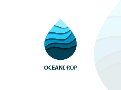 Logo for Ocean Drop blue design drop logo ocean water