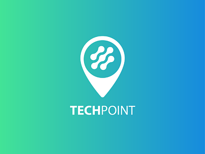 Logo - Tech Point checkin connect connection location logo modern pin point tech technology techpoint