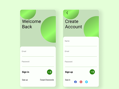 Sign in / sign up UI App account app application design form log in login mobile register sign sign in sign up signin signup ui ux