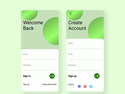 Sign in / sign up UI App