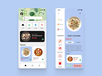 Restaurant App app branding delivery design drink food icon illustration logo mobile modern restaurant steak ui uidesign ux