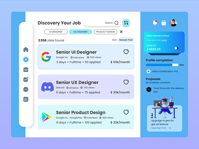 Job Search - Dashboard 3d app branding dashboard design graphic design icon illustration job logo mobile search ui uidesign ux web