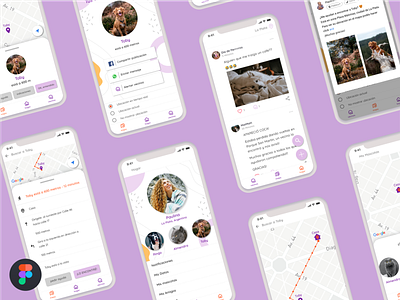 Pet Tracking App android app app argentina design figma ios profile scroll ui ux