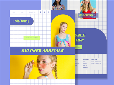 LolaBerry Website argentina branding design fashion figma flat grid invision studio logo mood typography vector web