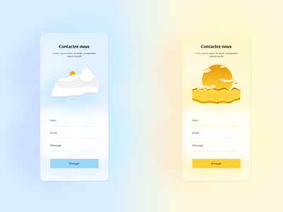 DailyUI 028 - Contact us app chaud cold contact contact us contactez nous dailyui dailyui028 design dry froid glace global warming hot ice mobile sec sun ui uidesign
