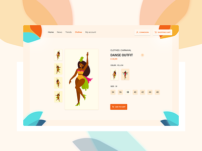 DailyUI 033 - Customize product 033 carnaval clothes customize customizeproduct dailyui dailyui033 design ete product shop shoppingonline summer ui uidesign ux uxdesign vacations webdesign webdesigner