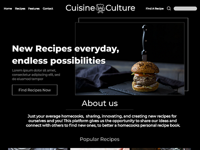 Cooking Blog UIUX adobe xd blog blog design cooking uiux uiuxdesign web desginer web design