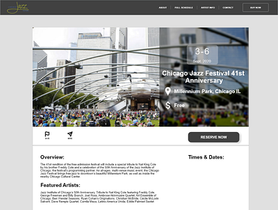 Landing Page- Adobe Creative Challenge adobe adobexd jazz uiux uiux design web designer web designers