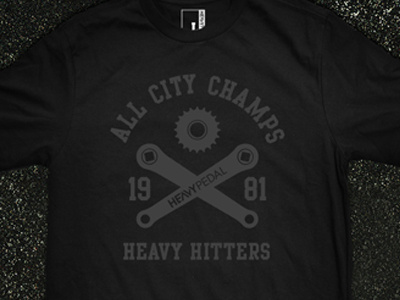 Heavy Hitters Shirt Design - The Heavy Pedal 1981 all bikes bmx champs city cog cranks fixed gear heavy hitters patrick pedal terrence