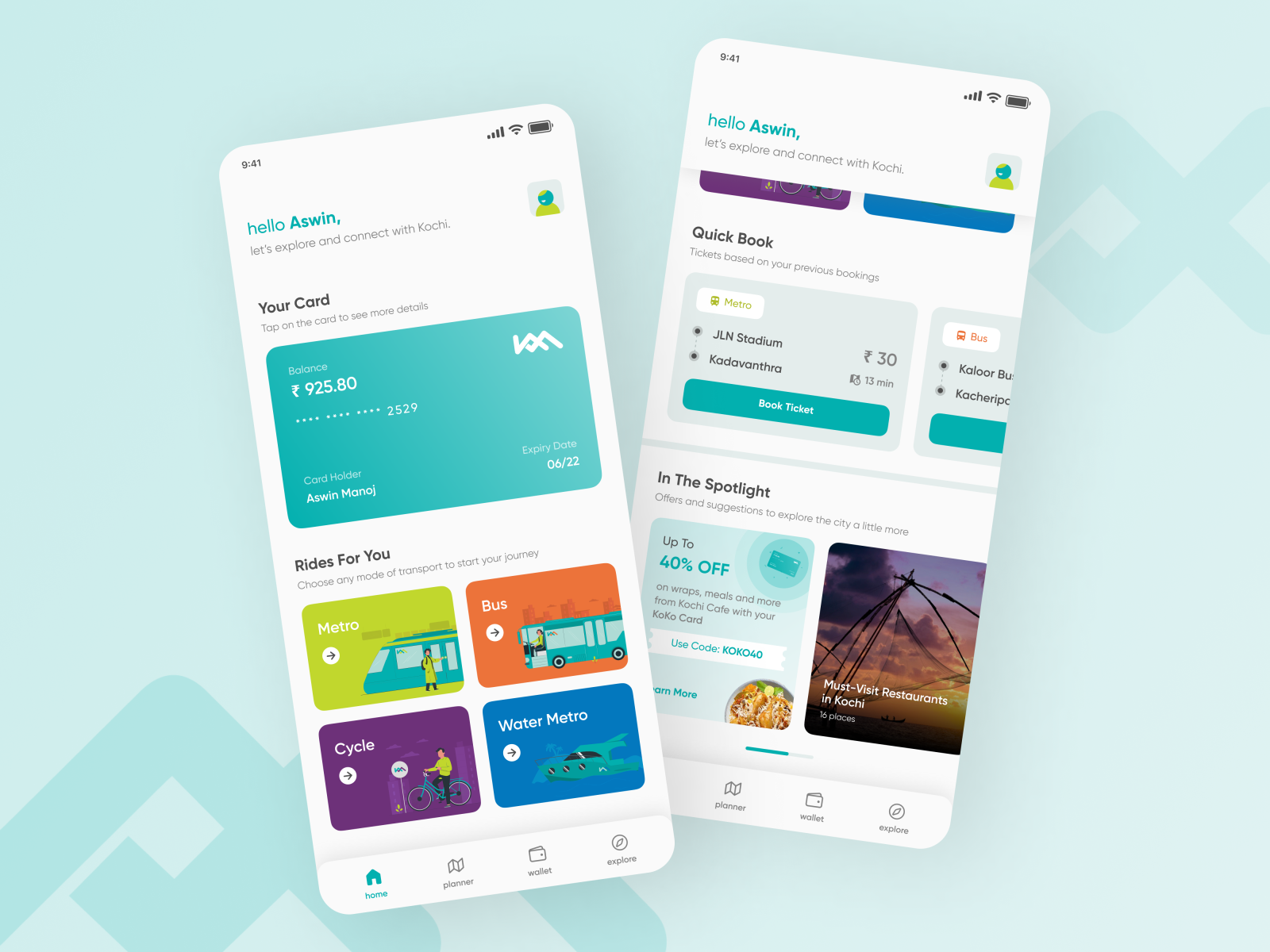 Home Screen | Public Transit App by Aswin Manoj on Dribbble