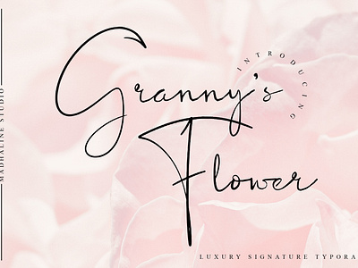 Grannys Flower a Luxury Signature Typography