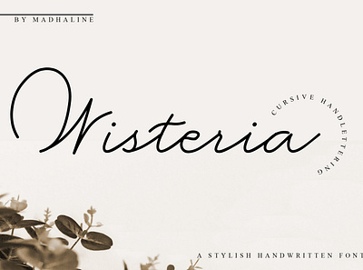 Wisteria a Stylish Handwritten Font calligraphy classic special typography watermark