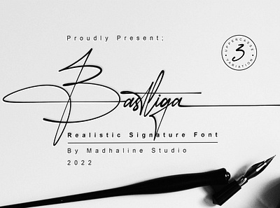 Bastliga | Realistic Signature Font branding calligraphy free freefont script signature typography watermark